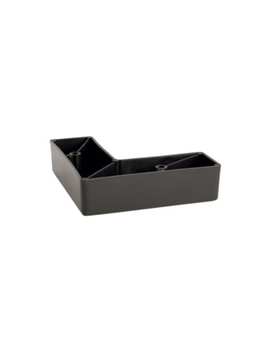 CANTON P | SET da 4 Piedi | Nero Opaco | H.3,5 L. 13 x 13 cm | Piedini per divani e poltrone