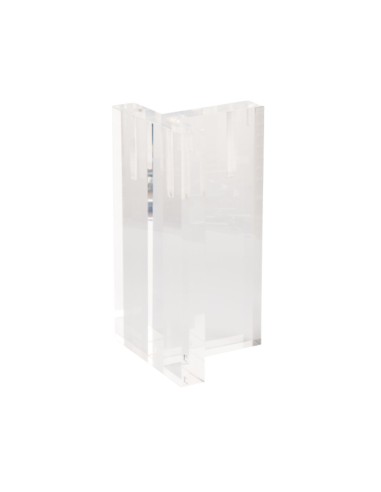 Piede T | SET 2 Piedi in plastica trasparente | H.10 L.12x12 SP.2,5 | Effetto letto/divano sospeso
