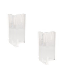 Piede T | SET 2 Piedi in plastica trasparente | H.8 L.12x12 SP.2,5 | Effetto letto/divano sospeso