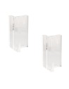 Piede T | SET 2 Piedi in plastica trasparente | H.8 L.12x12 SP.2,5 | Effetto letto/divano sospeso