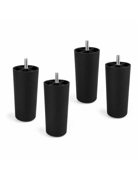 GIAMAICA BLACK | SET of 4 Plastic Legs | Black | H.15 cm