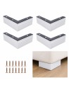 SIS VENEZIA 20/15 | SET 4 Piedi in Legno | Dimensioni: H.5,5 - L.20x15 cm | Colore: Satinato | Piedini per divani e poltrone