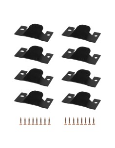 M-68 | SET of 4 pairs and 16 screws | Hook connector | Dimensions: 89x40 mm | Finish: Black