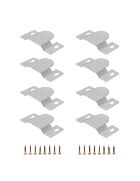 M-68 | SET da 4 coppie+16 viti | Giunzione a Gancio Divani | Finitura: Zincata | Dimensioni: 89×40 mm | Interasse fori: 68 mm