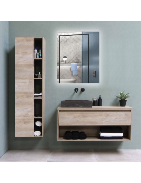 SP1 | Rectangular LED Lighting Mirror | Dimensions: 80 x 65 cm | Cold Light | Backlit Mirror