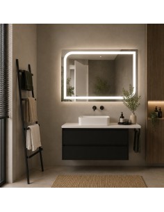 SP6 | Rectangular LED Wall Mirror | Dimensions 100x65 cm | Cold Light