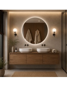 SP10 | Round LED Wall Mirror | Touch switch | Dimensions: 60x60 cm | Cold Light
