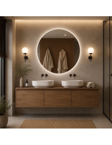 SP10 | Round LED Wall Mirror | Touch switch | Dimensions: 60x60 cm | Cold Light
