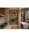 SP17 | Specchio da Parete LED Rotondo Con Cornice Nera | Accensione Touch | Dimensioni: 60x60 cm | Luce: NW
