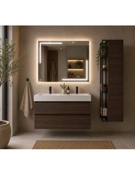 SP3 | Specchio da Parete LED Rettangolare | Accensione Touch | Dimensione: 100x65 cm | Luce: NW
