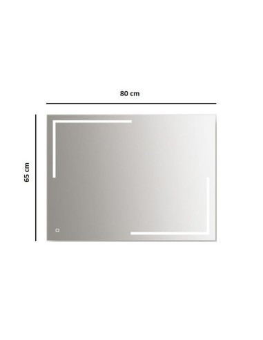 SP3 | Specchio da Parete LED Rettangolare | Accensione Touch | Dimensione: 100x65 cm | Luce: NW