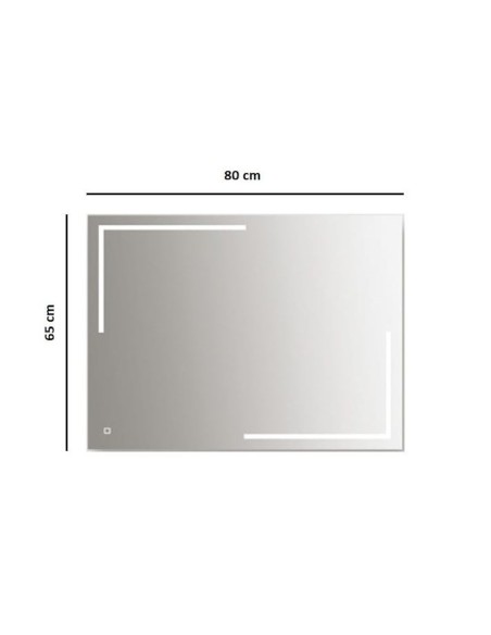 SP3 | Specchio da Parete LED Rettangolare | Accensione Touch | Dimensione: 100x65 cm | Luce: NW