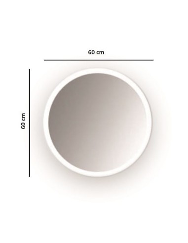 SP10 | Specchio da Parete LED Rotondo | Illuminazione LED | Accensione Touch | Dimensioni: 80x80 cm | Luce: NW