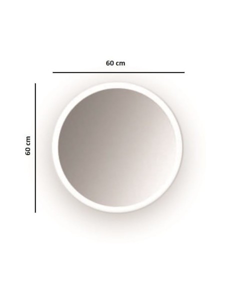 SP10 | Specchio da Parete LED Rotondo | Illuminazione LED | Accensione Touch | Dimensioni: 80x80 cm | Luce: NW