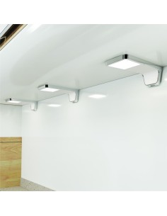 LENA 2 USB BIANCA/ALLUMINIO | Lampada LED + USB | Bianca-Alluminio | Luce: Fredda | Voltaggio: 12V
