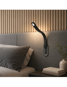 SILKA-COM USB | Flexible LED Lamp with USB port | Touch switch | Lamp: Black | Light: Natural | Voltage: 12V
