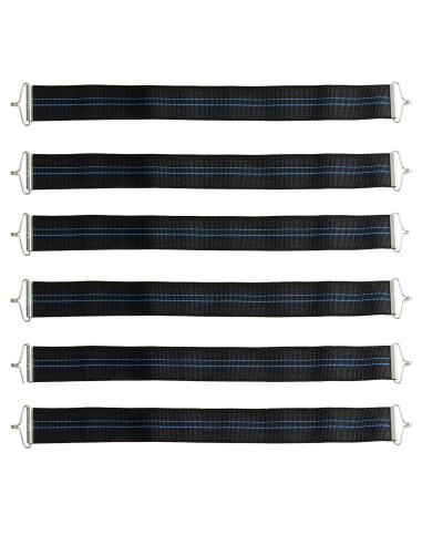 CINGHIA ELASTICA RETE LETTO  | Set 6 Pezzi | Lunghezza a Riposo 43 cm | Lunghezza Massima Estensione 59 cm