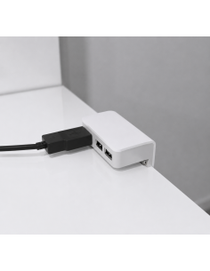 USB/T CHARGER WHITE/ALUMINUM | Double surface-mounted USB socket | Color: White/Aluminum | USB Charger | Voltage 12V