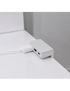 USB/T CHARGER A-C ALLUMINIO | Doppia presa USB da appoggio | Colore Alluminio | Caricatore USB e USB-C| Voltaggio 12V