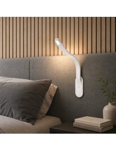 SILKA-COM USB WHITE | Flexible LED Lamp with USB port | Touch Activation | Light: Natural | Voltage: 12V