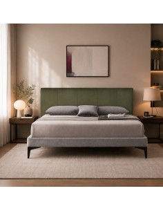 TESTIERA VELLUTO | Colore: Verde Bosco | Cucitura: Righe | Dimensione: 180x80 cm