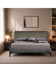 TESTIERA VELLUTO | Colore: Ebano | Cucitura: Righe | Dimensione: 180x80 cm