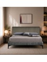 TESTIERA VELLUTO | Colore: Ebano | Cucitura: Righe | Dimensione: 180x80 cm