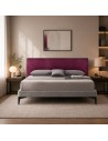 TESTIERA VELLUTO | Colore: Bordeaux | Cucitura: Righe | Dimensione: 180x80 cm