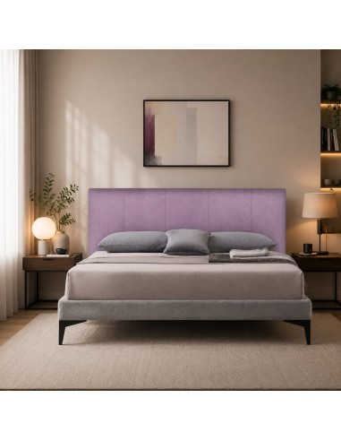 TESTIERA VELLUTO | Colore: Lavanda | Cucitura: Righe | Dimensione: 180x80 cm