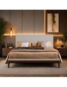 TESTIERA | Spalliera in Ecopelle | Colore Surf Ice | Cucitura Righe | Dimensioni 160X60