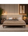 TESTIERA | Spalliera in Ecopelle | Colore Caramello | Cucitura Righe | Dimensione 160X60