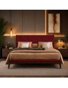 TESTIERA | Spalliera in Ecopelle | Colore Rosso | Cuciture Rombi | Dimensioni L.180 H.80
