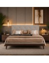 TESTIERA | Spalliera in Ecopelle | Colore Grigio | Cuciture Rombi | Dimensioni L.180 H.80