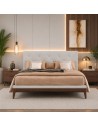 TESTIERA | Spalliera in Ecopelle | Colore Surf Ice | Cuciture Rombi | Dimensioni L.180 H.80