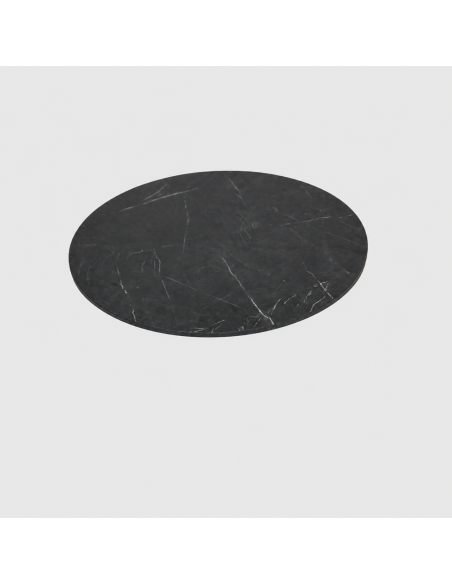 AKELA Side Table | Metallic Grey | Base Dimensions: 37 cm | Height 49 cm