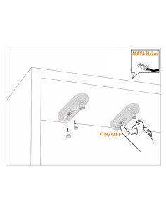 MAYA H/2M | Living room LED lamp | Lamp: Aluminum | Light: Natural Light | Voltage: 12V 2