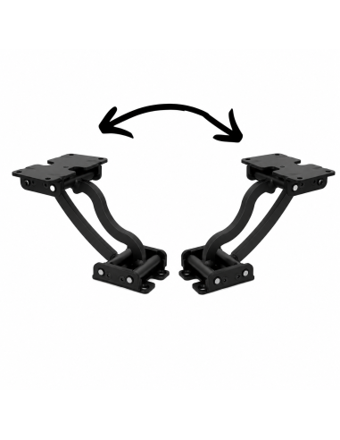 TRASLATOP 1515 | Set da 2 pz | Movimento traslaschienale Top 150-150 | Colore: Nero Opaco