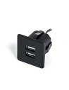 USB/S CHARGER NERA QUADRATO | Doppia presa USB ad incasso | Caricatore USB |