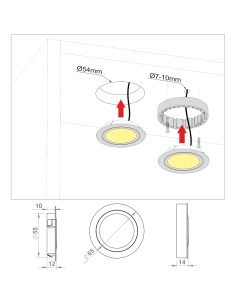 ROUND CHROME | Lampada LED per cucina | 2