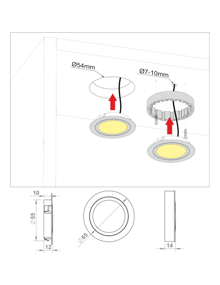 ROUND CHROME | Lampada LED per cucina |