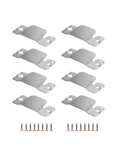 M74 | SET 4 Pairs Joints+16 screws | Zinc-plated Metal | Center distance 74 mm | Snap-in Connector Hook for Sofas