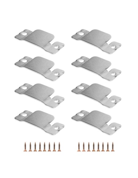 M74 | SET 4 Coppie Giunzione a Gancio + 16 viti | Metallo Zincato | Interasse 74 mm | Gancio Connettore a incastro per Divani...