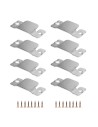 M74 | SET 4 Pairs Joints+16 screws | Zinc-plated Metal | Center distance 74 mm | Snap-in Connector Hook for Sofas