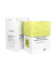 PORTARIFIUTI FARMACI SCADUTI | Set da 10 pz x 60 L | Contenitore monouso per farmaci scaduti |
