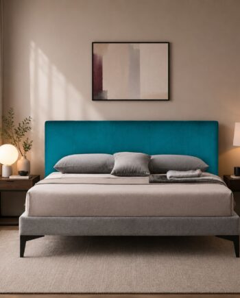 Testiera in Velluto | Petrolio | Righe | 180X80 |