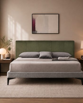 Testiera in Velluto | Verde Bosco | Righe | 180X80 |