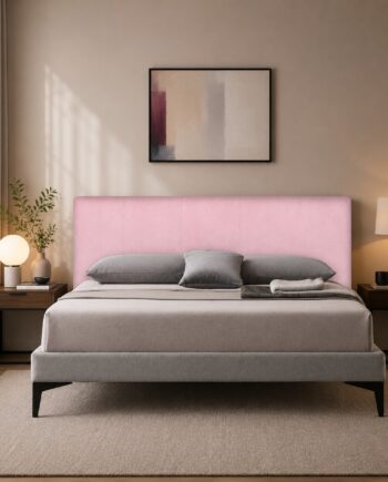 Testiera in Velluto | Rosa | Righe | 180X80 |
