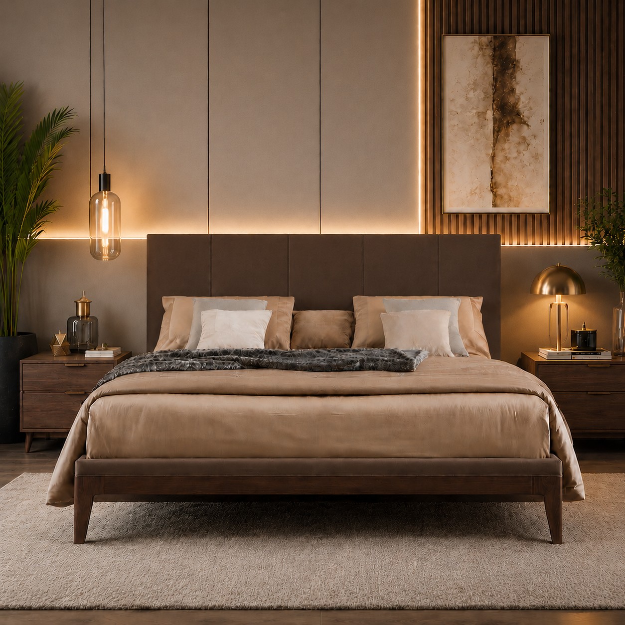 Testiera in Ecopelle | Elephant | Righe | 160X60 |