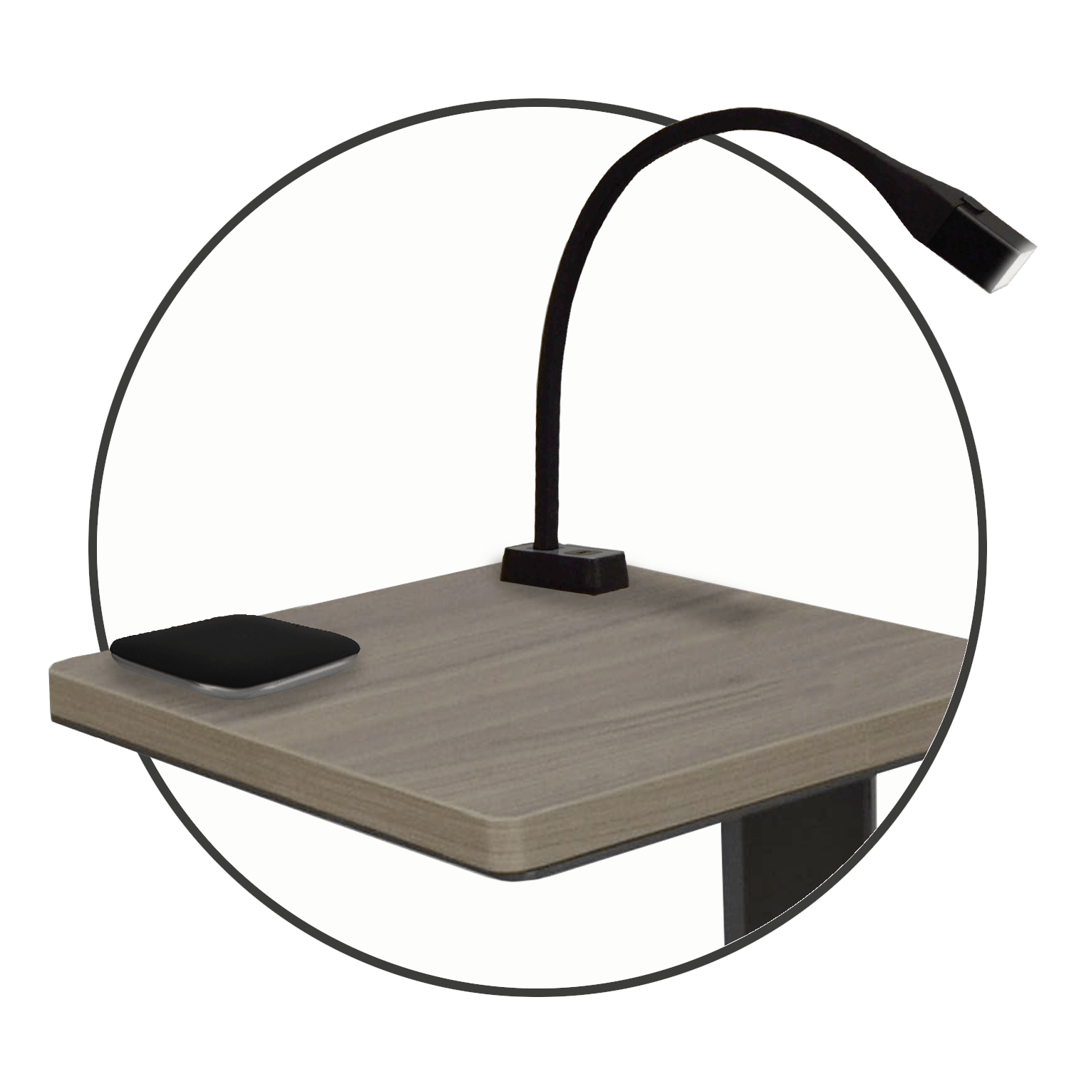 Capinal Tavolino Da Divano In Legno Massello E Acciaio, Vassoio Multifunzione Per Bracciolo, Organizer Per Telecomando, Laptop E Snack, Regolabile