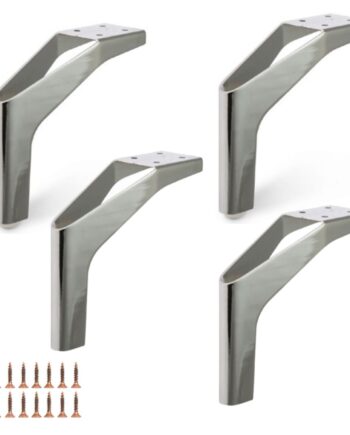 SALLY | SET da 4 Piedi e 16 Viti | Cromato | H. 15,5 cm | Piedini per divani e poltrone |